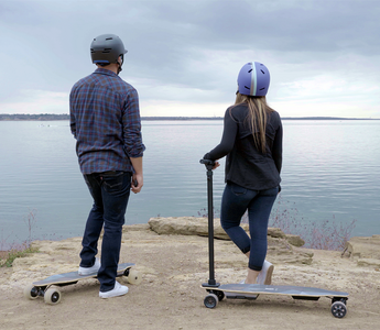 Uditer electric skateboard are designed with a removable handlebar.