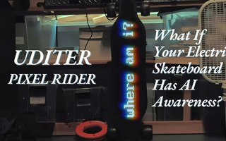 UDITER LED Screen Electric Skateboard with Removable Battery