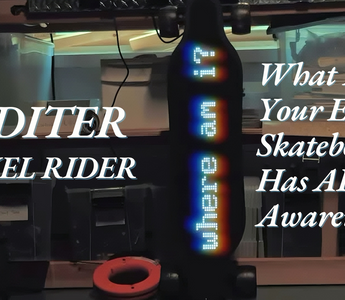 UDITER LED Screen Electric Skateboard with Removable Battery