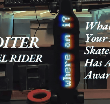 UDITER LED Screen Electric Skateboard with Removable Battery