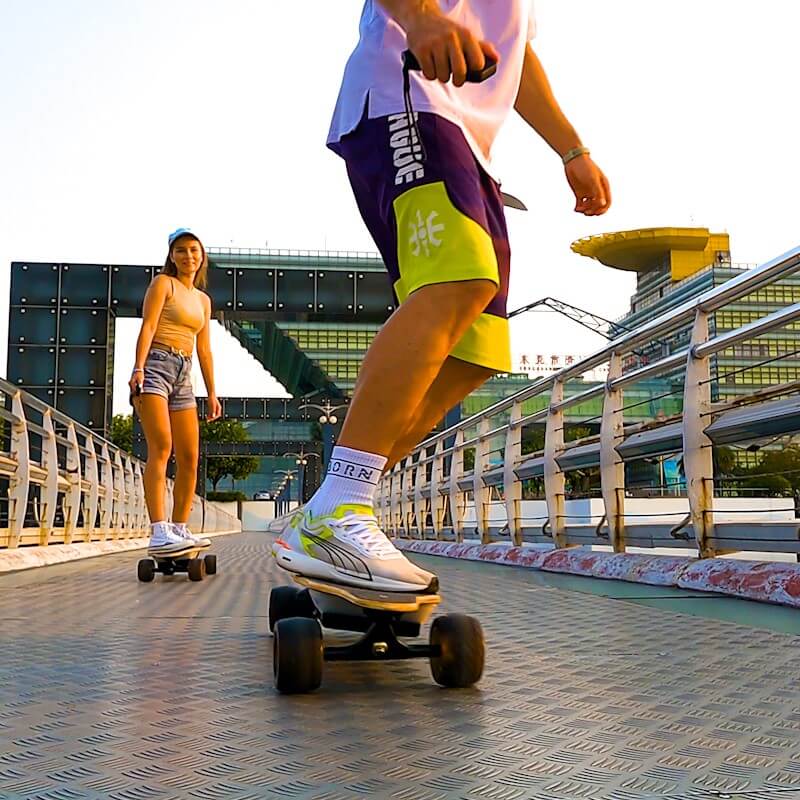 ride an electric skateboard